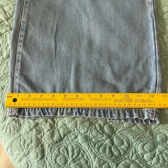 Loft The Palazzo Womens Zip Up Denim Palazzo Pants Light Wash Size 12 - Picture 12 of 12